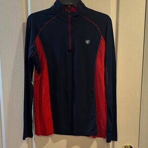 Ariat women’s  Black and Red heat series 1/4 zip